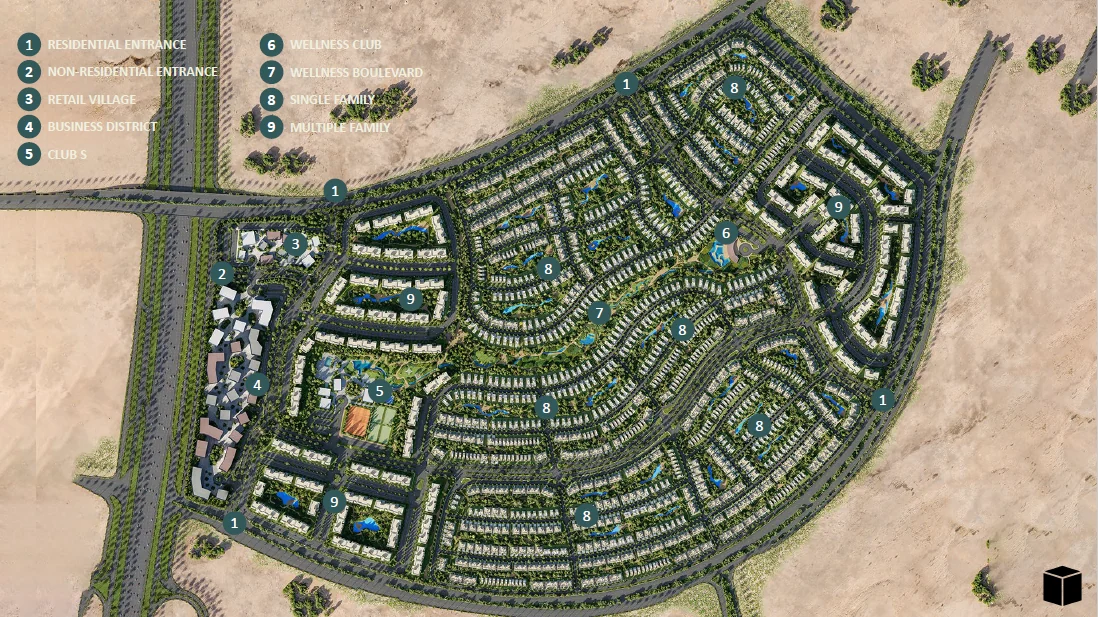 المخطط العام لـايست فالي مدينة المستقبل - East Vale | سوديك